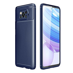 Silikon Hülle Handyhülle Gummi Schutzhülle Flexible Tasche Köper S01 für Xiaomi Poco X3 NFC Blau