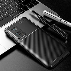 Silikon Hülle Handyhülle Gummi Schutzhülle Flexible Tasche Köper S02 für Xiaomi Mi 10T 5G Schwarz