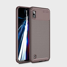 Silikon Hülle Handyhülle Gummi Schutzhülle Flexible Tasche Köper WL1 für Samsung Galaxy A10 Braun