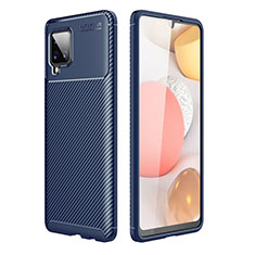 Silikon Hülle Handyhülle Gummi Schutzhülle Flexible Tasche Köper WL1 für Samsung Galaxy A42 5G Blau