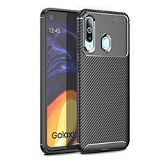 Silikon Hülle Handyhülle Gummi Schutzhülle Flexible Tasche Köper WL1 für Samsung Galaxy A60 Schwarz