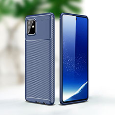 Silikon Hülle Handyhülle Gummi Schutzhülle Flexible Tasche Köper WL1 für Samsung Galaxy A81 Blau