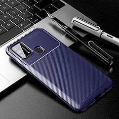 Silikon Hülle Handyhülle Gummi Schutzhülle Flexible Tasche Köper WL1 für Samsung Galaxy M21s Blau