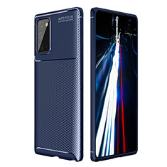 Silikon Hülle Handyhülle Gummi Schutzhülle Flexible Tasche Köper WL1 für Samsung Galaxy Note 20 5G Blau