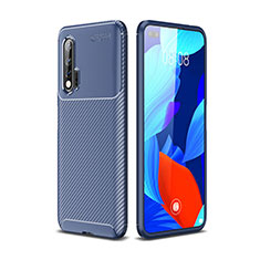 Silikon Hülle Handyhülle Gummi Schutzhülle Flexible Tasche Köper Y01 für Huawei Nova 6 5G Blau