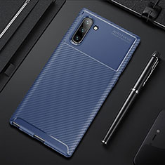 Silikon Hülle Handyhülle Gummi Schutzhülle Flexible Tasche Köper Y01 für Samsung Galaxy Note 10 Blau