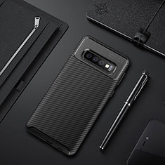Silikon Hülle Handyhülle Gummi Schutzhülle Flexible Tasche Köper Y02 für Samsung Galaxy S10 Plus Schwarz