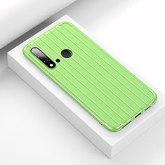 Silikon Hülle Handyhülle Gummi Schutzhülle Flexible Tasche Line C01 für Huawei Nova 5i Grün