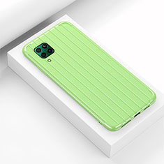 Silikon Hülle Handyhülle Gummi Schutzhülle Flexible Tasche Line C01 für Huawei P40 Lite Grün