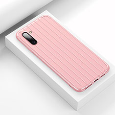 Silikon Hülle Handyhülle Gummi Schutzhülle Flexible Tasche Line C01 für Samsung Galaxy Note 10 5G Rosa