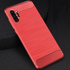 Silikon Hülle Handyhülle Gummi Schutzhülle Flexible Tasche Line C02 für Samsung Galaxy Note 10 Plus Rot