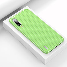 Silikon Hülle Handyhülle Gummi Schutzhülle Flexible Tasche Line C03 für Xiaomi Mi A3 Grün