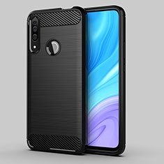 Silikon Hülle Handyhülle Gummi Schutzhülle Flexible Tasche Line für Huawei Enjoy 10 Plus Schwarz
