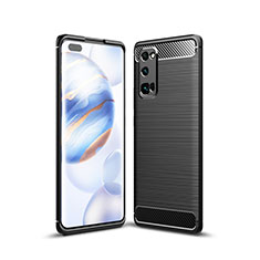 Silikon Hülle Handyhülle Gummi Schutzhülle Flexible Tasche Line für Huawei Honor 30 Pro+ Plus Schwarz