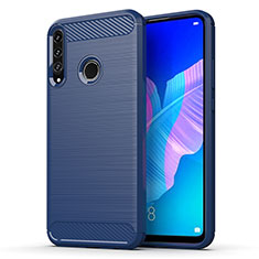 Silikon Hülle Handyhülle Gummi Schutzhülle Flexible Tasche Line für Huawei Honor 9C Blau