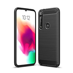 Silikon Hülle Handyhülle Gummi Schutzhülle Flexible Tasche Line für Motorola Moto G8 Plus Schwarz