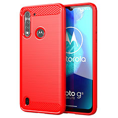 Silikon Hülle Handyhülle Gummi Schutzhülle Flexible Tasche Line für Motorola Moto G8 Power Lite Rot