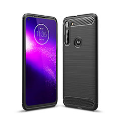 Silikon Hülle Handyhülle Gummi Schutzhülle Flexible Tasche Line für Motorola Moto G8 Power Schwarz