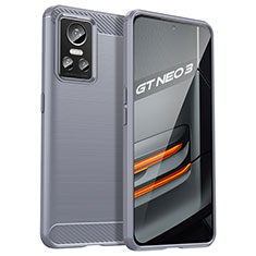 Silikon Hülle Handyhülle Gummi Schutzhülle Flexible Tasche Line für Realme GT Neo3 5G Grau
