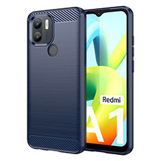 Silikon Hülle Handyhülle Gummi Schutzhülle Flexible Tasche Line für Xiaomi Redmi A2 Plus Blau