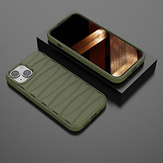 Silikon Hülle Handyhülle Gummi Schutzhülle Flexible Tasche Line KC1 für Apple iPhone 13 Grün