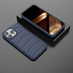 Silikon Hülle Handyhülle Gummi Schutzhülle Flexible Tasche Line KC2 für Apple iPhone 13 Pro Blau