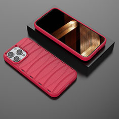 Silikon Hülle Handyhülle Gummi Schutzhülle Flexible Tasche Line KC2 für Apple iPhone 14 Pro Max Rot