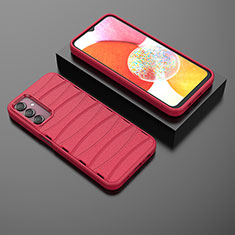 Silikon Hülle Handyhülle Gummi Schutzhülle Flexible Tasche Line KC2 für Samsung Galaxy A14 5G Rot