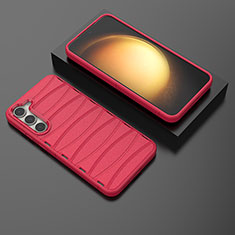 Silikon Hülle Handyhülle Gummi Schutzhülle Flexible Tasche Line KC2 für Samsung Galaxy S23 5G Rot