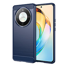 Silikon Hülle Handyhülle Gummi Schutzhülle Flexible Tasche Line MF1 für Huawei Honor Magic6 Lite 5G Blau