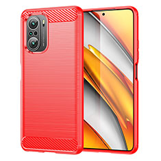 Silikon Hülle Handyhülle Gummi Schutzhülle Flexible Tasche Line MF1 für Xiaomi Mi 11X 5G Rot