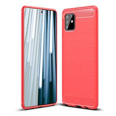 Silikon Hülle Handyhülle Gummi Schutzhülle Flexible Tasche Line WL1 für Samsung Galaxy M60s Rot