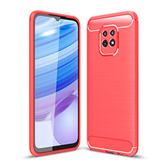 Silikon Hülle Handyhülle Gummi Schutzhülle Flexible Tasche Line WL1 für Xiaomi Redmi 10X 5G Rot