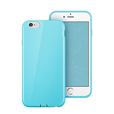Silikon Hülle Handyhülle Gummi Schutzhülle für Apple iPhone 6 Hellblau