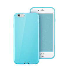 Silikon Hülle Handyhülle Gummi Schutzhülle für Apple iPhone 6S Hellblau