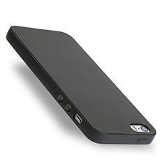 Silikon Hülle Handyhülle Gummi Schutzhülle für Apple iPhone SE Schwarz