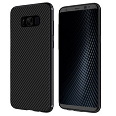 Silikon Hülle Handyhülle Gummi Schutzhülle Köper B02 für Samsung Galaxy S8 Schwarz