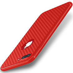 Silikon Hülle Handyhülle Gummi Schutzhülle Köper für Apple iPhone 7 Plus Rot