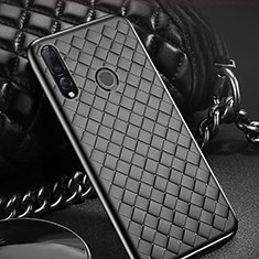 Silikon Hülle Handyhülle Gummi Schutzhülle Leder Tasche A01 für Huawei P Smart+ Plus (2019) Schwarz