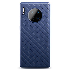 Silikon Hülle Handyhülle Gummi Schutzhülle Leder Tasche D01 für Huawei Mate 30 5G Blau