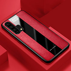 Silikon Hülle Handyhülle Gummi Schutzhülle Leder Tasche für Huawei Honor 20 Pro Rot