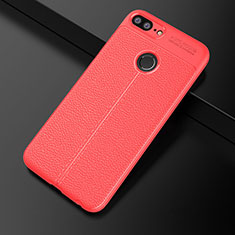 Silikon Hülle Handyhülle Gummi Schutzhülle Leder Tasche für Huawei Honor 9 Lite Rot