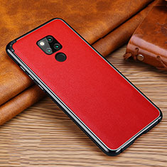 Silikon Hülle Handyhülle Gummi Schutzhülle Leder Tasche für Huawei Mate 20 X Rot