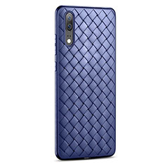 Silikon Hülle Handyhülle Gummi Schutzhülle Leder Tasche für Huawei P20 Blau