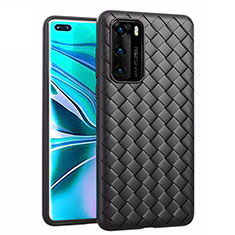 Silikon Hülle Handyhülle Gummi Schutzhülle Leder Tasche für Huawei P40 Schwarz