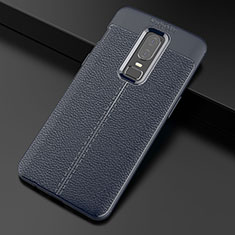 Silikon Hülle Handyhülle Gummi Schutzhülle Leder Tasche für OnePlus 6 Blau