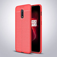Silikon Hülle Handyhülle Gummi Schutzhülle Leder Tasche für OnePlus 7 Rot