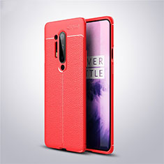 Silikon Hülle Handyhülle Gummi Schutzhülle Leder Tasche für OnePlus 8 Pro Rot