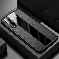 Silikon Hülle Handyhülle Gummi Schutzhülle Leder Tasche für Oppo Find X2 Pro Schwarz