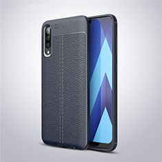 Silikon Hülle Handyhülle Gummi Schutzhülle Leder Tasche für Samsung Galaxy A50S Blau
